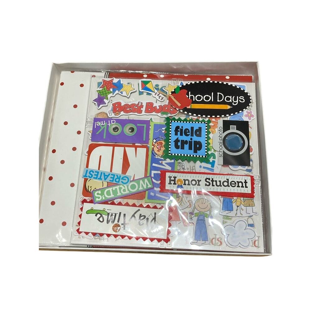 Me & My Big Ideas School Days 8x8 Scrapbook Photo Album Kit ~ 480 Pieces‎